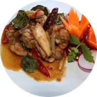 Phad Ta Kai – Kurczak / wieprzowina z trawą cytrynową