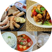 Tamm Thai Set B – Przystawki + curry z kaczką + wok
