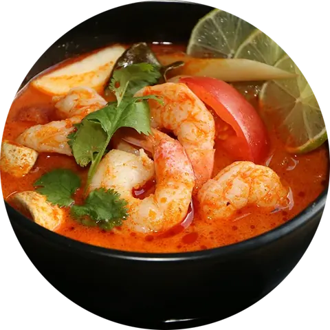 Tom Yum Khoog – Ostro-kwaśna zupa z krewetkami